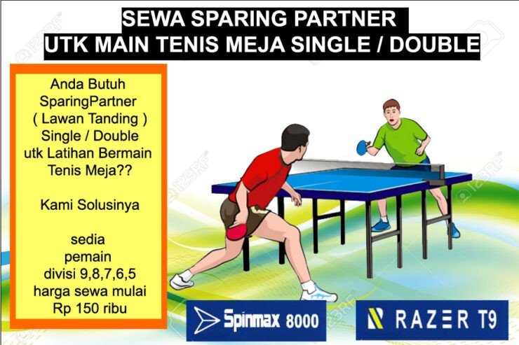 sewa jasa pemain tenis meja utk latihan